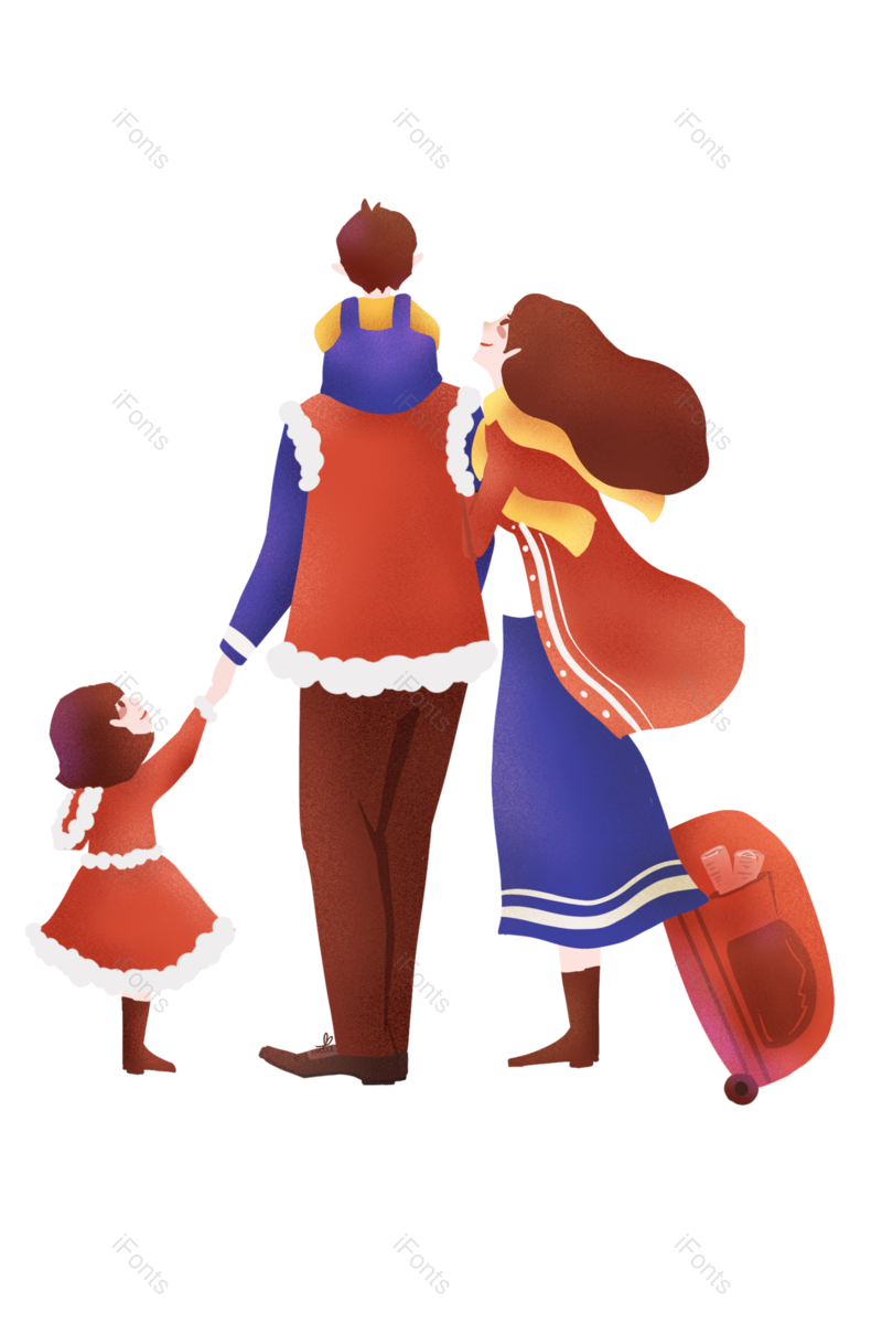 元素图片,插画元素,素材PNG,团圆免抠素材